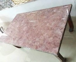 24&quot;x36&quot; Custom Rose Quartz Dining Table Kitchen Slab Farmhouse Furniture Decors - £1,117.63 GBP