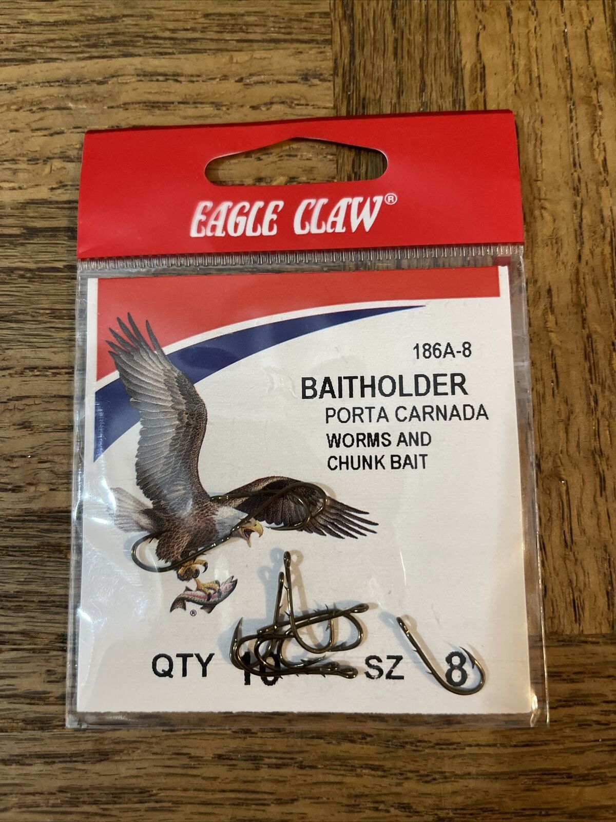 Eagle claw Baitholder Hook 186A-8 - $5.89