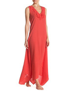 New Natori Sleeveless Maxi Night Gown Dress Embroidered Womens XS Red Or... - £236.61 GBP