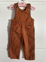 Vintage 60s Denim Overalls Orange Toddler Kids Corn Cobber Romper - $22.95
