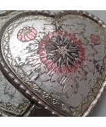 Black HIlls Gold Silver Belt Buckle and tip with belt Ornate Floral Heart - £51.69 GBP