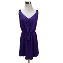 Rebecca Taylor Silk Purple Layered Sleeveless Short Dress Slip Mini Sheath - $29.50