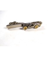 Odd 3D Silvertone Jalopy Car Tie Clasp Unbranded.101615 - £29.23 GBP