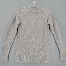Toms Women Sweater Size XS Gray Ribbed Classic Long Sleeve Round Neck Casual Top - £8.00 GBP