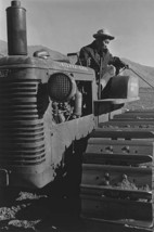 Benji Iguchi on tractor by Ansel Adams #2 - Art Print - £17.57 GBP+