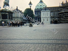 1955 Amalienborg Castle Tourist Scaffold Copenhagen Red-Border Kodachrome Slide - £3.89 GBP