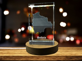 LED Base included | Bolivia 3D Engraved Crystal 3D Engraved Crystal Keepsake - £31.96 GBP - £319.73 GBP