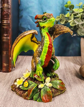 Fantasy Green Thumb Avocado Guacamole Dragon Statue Fairy Garden Collect... - $25.99