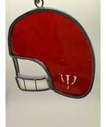 Vintage Stained Glass Indiana Hoosiers Football Helmet Suncatcher 5” Red... - $33.98 CAD