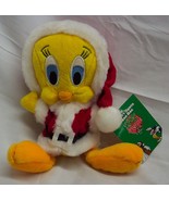 WB Studio Store Looney Tunes SANTA TWEETY BIRD 8&quot; Bean Bag ANIMAL 1998 NEW - $376.19 MXN