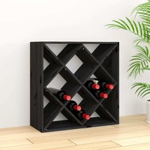 Wine Cabinet Black 62x25x62 cm Solid Wood Pine - £57.55 GBP