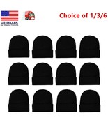 Choice of 1/3/6 Winter Unisex Beanie Cap Hats for Men Women Warm Cozy Knitted - $6.92 - $13.85