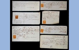 1867 Antique Coates Bros 7pc Handwritten Ephemera+Bank Check Phila Pa Merchant - £68.61 GBP