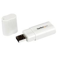 StarTech.com USB to Stereo Audio Adapter Converter ICUSBAUDIO, White, One Size - £22.13 GBP