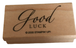 Stampin Up Rubber Stamp Good Luck Sentiment Card Making Words Friendship... - $4.99