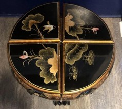 Vintage Asian Lacquered Mother-Of-Pearl 4 Pieces Tables - £272.03 GBP