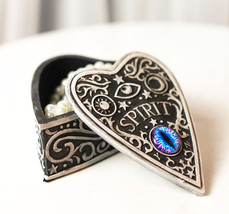 Ouija Spirit Board With Glass Evil Eye Heart Decorative Jewelry Box Figurine - £19.97 GBP