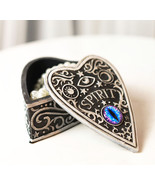 Ouija Spirit Board With Glass Evil Eye Heart Decorative Jewelry Box Figu... - $33.94 CAD