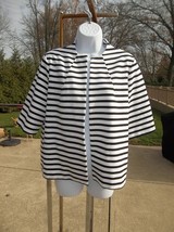 NWOT CHICO&#39;S CUTE BLACK&amp;WHITE STRIPED JACKET 2 - $24.99