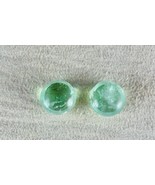 NATURAL COLOMBIAN EMERALD ROUND CABOCHON 15.41 CTS GEMSTONE EARRING BUTT... - £1,060.00 GBP