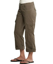 Kuhl Splash Roll Up Cargo Pants Hiking Outdoors UPF 50 Womens Size 4 Brown NEW - £51.42 GBP