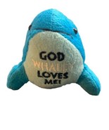 Blue Whale 5” Plush &quot;God WHALEY Loves Me! Stuffed Sea Animal Fish - $9.11 CAD