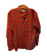 Pendleton Men’s L Red Check Long Sleeve Button Down Wool Shirt - $54.45