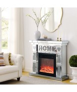 46&quot; Acrylic Diamond Mirror TV Fireplace Cabinet Mantel - 41&quot; H - €857,08 EUR