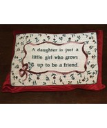 Decorative Pillow - Red With Embroidery - Daughter Mother Friend - €6,59 EUR