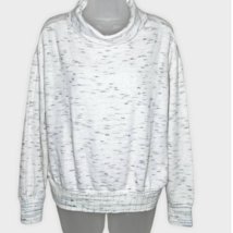 ANTHROPOLOGIE super soft &amp; cozy cream &amp; gray turtleneck sweater size xs - $29.03