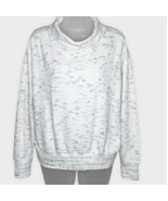 ANTHROPOLOGIE super soft &amp; cozy cream &amp; gray turtleneck sweater size xs - £22.82 GBP