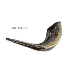 Half Polished Natural Kosher Jewish Shofar Ram Horn 13 - 15&quot;(30-34 cm) I... - $55.61