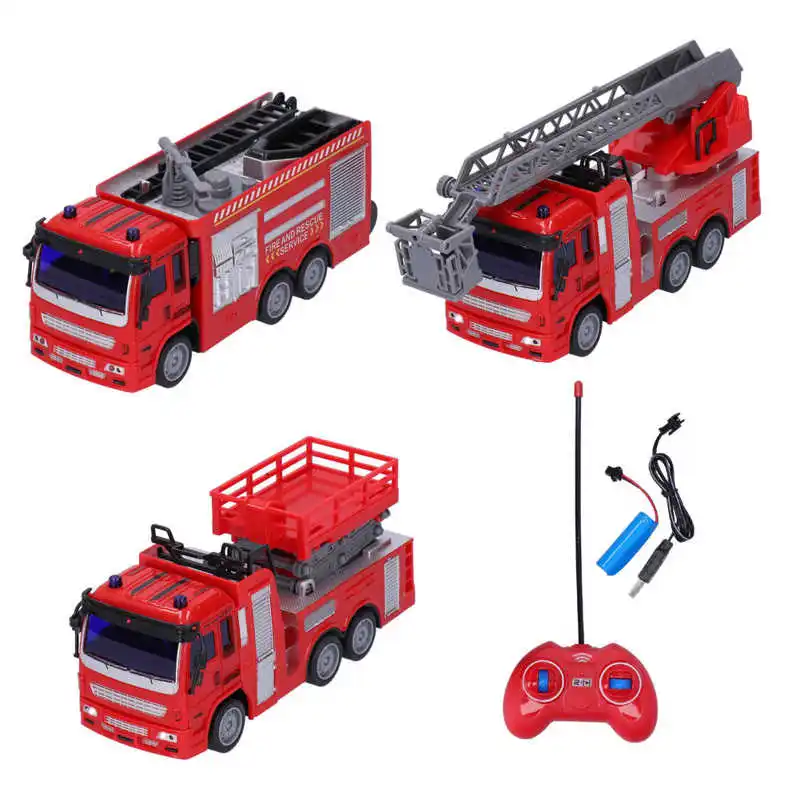 1:30 RC Fire Engine Truck Model Light Sound Remote Control Simulation Water - £21.52 GBP+