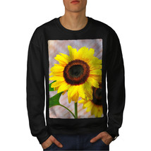 Wellcoda Sunflower Photo Nature Mens Sweatshirt, Nature Casual Pullover Jumper - £24.11 GBP+