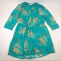 DR2 Women Teal Floral Dress Womans XL  - $18.80