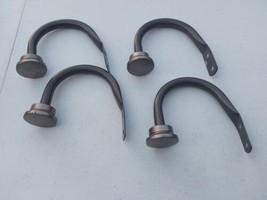 4Pcs Aluminum Wall Mounted Curtain Holdback Drapery Tieback Hooks Brushe... - $23.17