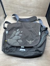 Osprey Flap Jill Courier Messenger Laptop Bag Dark Grey/Black Stains - £23.36 GBP