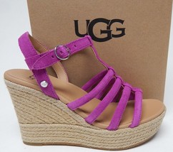 UGG Cressida Size 11 M EU 42 Women&#39;s Suede Espadrille Wedge Sandals Drag... - £44.17 GBP