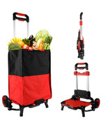 Folding Shopping Cart with Removable Waterproof Bag and Bungee Cord, Hea... - $4,104.72 MXN