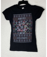 Happy Holidays Christmas Girls T-shirt Size Small NWOT - $167.64 MXN