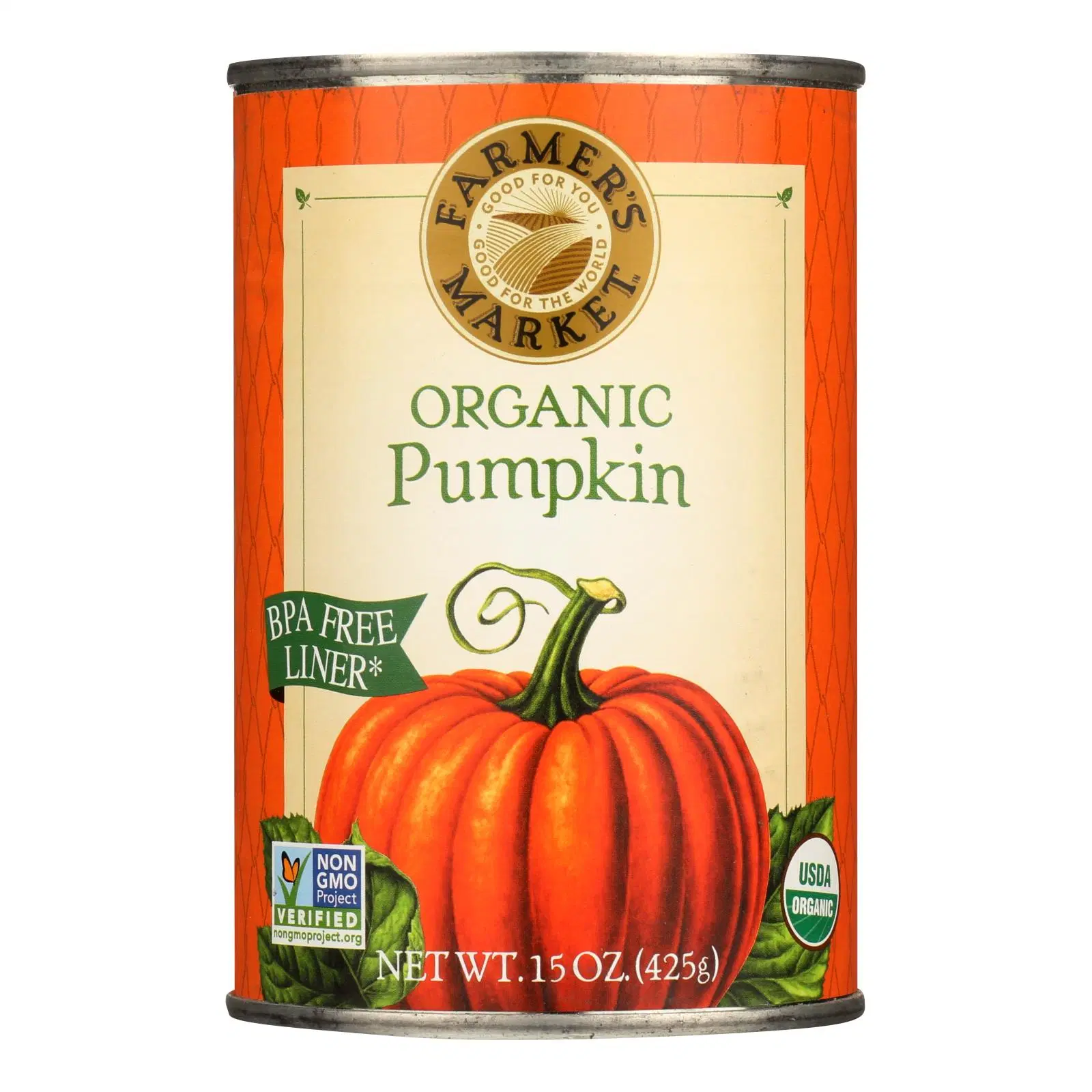 Farmer&#39;s Market Organic Pumpkin Filling, 15 oz Can, Case of 12, pie puree  - $1,387.31 MXN