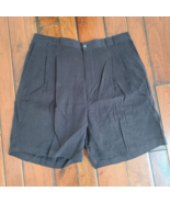 TORI RICHARD 8&quot; Shorts Men&#39;s 38 Honolulu Pleated 100% Tencel Chino Black - $14.80