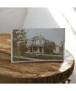 RPPC 2 Story House w/Porch Trees Brown White Divided Back Antique Azo Ea... - $327.19 MXN