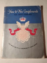 How To Win Compliments For Your Cooking The Wssson Oil &amp; Snowdrift Cook Book  - £8.81 GBP