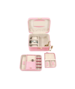 Quinn Jewelry Case- Pink &quot;Lizard&quot; debossed Leather - $322.20 CAD