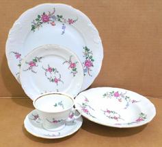 Royal Kent Bavaria Poland Rose Gold Trim RKT23 Bavarian Rose Set of 5 - £55.52 GBP