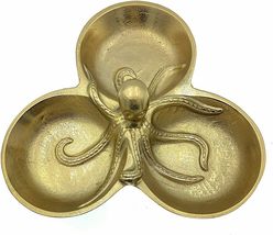 Octopus 16135 Serving Tray 3 Section Food Safe 9&quot; L Gold Aluminum - £33.47 GBP