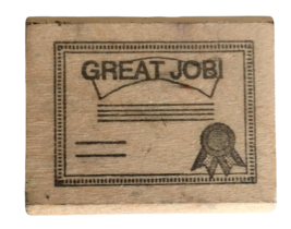 Stamp Affair Rubber Stamp Great Job Certificate Congratulations Card Mak... - £3.98 GBP