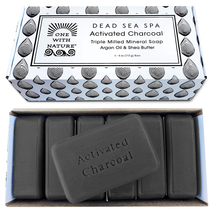 4Oz 6Pack Charcoal Soap Bar in Gift Box for Face, Body, Acne, All Skin Types - C - £21.67 GBP