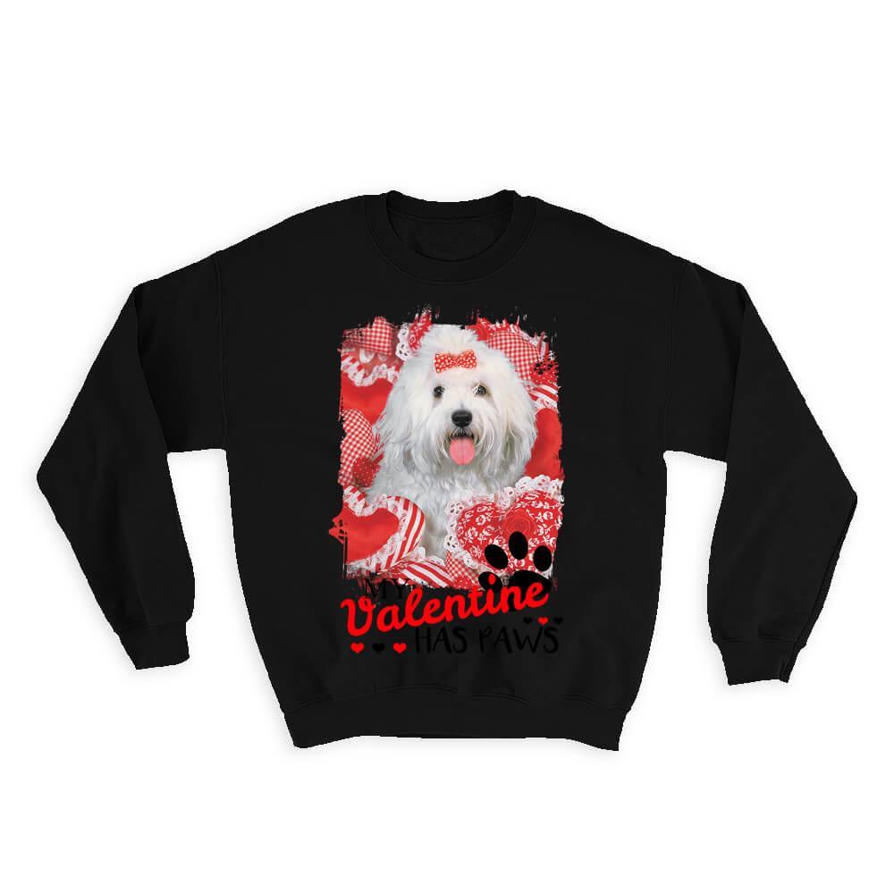 Primary image for Poodle Heart Paws : Gift Sweatshirt Dog Puppy Pet Love Romantic Valentines Anima